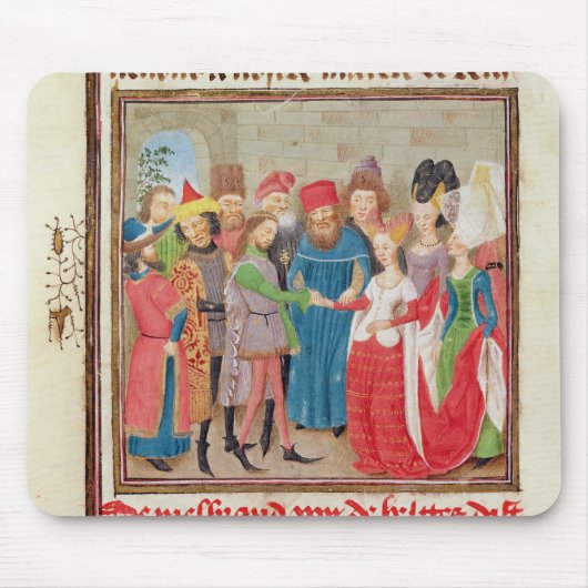 huwelijkscène muismat (Voorkant)
