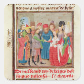 huwelijkscène vierkante sticker (Voorkant)