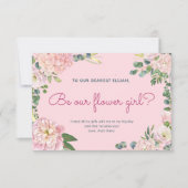 Huwelijksceremonie Bloemenmeisje Uitnodiging Kaart (Voorkant)