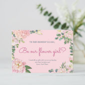 Huwelijksceremonie Bloemenmeisje Uitnodiging Kaart (Staand voorkant)