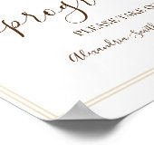 Huwelijksceremonie Bloemstuk Pampa Gras Bord Poster (Hoek)