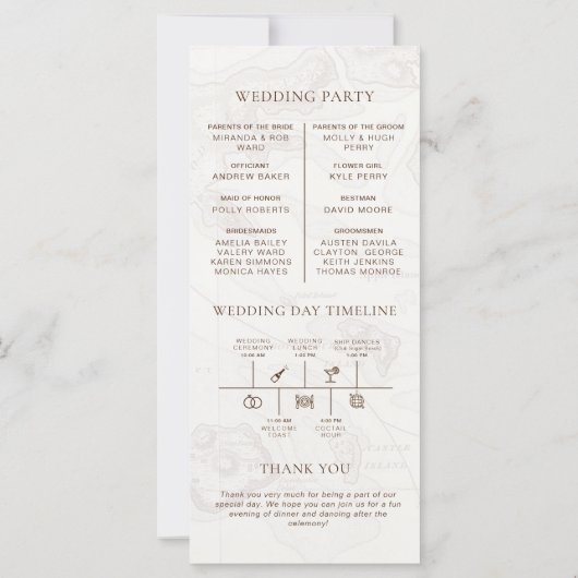 Huwelijksceremonie Cruise Bestemming Bruiloft (Achterkant)