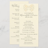 huwelijksceremonie | Klassieke route Programmakaart (Voorkant / Achterkant)