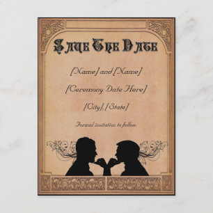 Huwelijksceremonie op maat gemaakte Save-the-Date Kaart