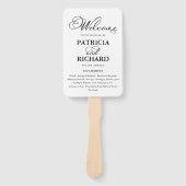 Huwelijksceremonie Orde van Service Elegant Progra Handwaaier (Voorkant)