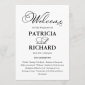 Huwelijksceremonie Orde van Service Elegant Progra Programmakaart (Voorkant)