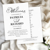 Huwelijksceremonie Orde van Service Elegant Progra Programmakaart