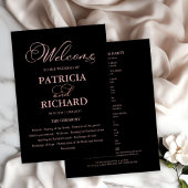 Huwelijksceremonie Orde van Service Elegant Progra Programmakaart