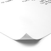 Huwelijksceremonie Programma Elegante Calligrafie Poster (Hoek)