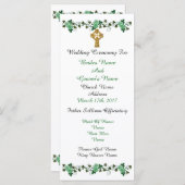 Huwelijksceremonie programma Iers thema Programmakaart (Voorkant / Achterkant)