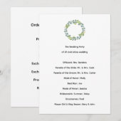 Huwelijksceremonieprogramma Eucalyptus Botanisch (Voorkant / Achterkant)