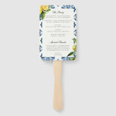 Huwelijksceremonieprogramma Positano Italië met ci Handwaaier (Achterkant)