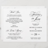 Huwelijksceremonieprogramma's, Klassieke Elegantie (Voorkant / Achterkant)