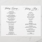 Huwelijksceremonieprogramma's, Klassieke Elegantie (Achterkant)