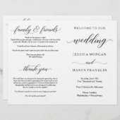 Huwelijksceremonieprogramma's Vouwbare programma's (Voorkant / Achterkant)