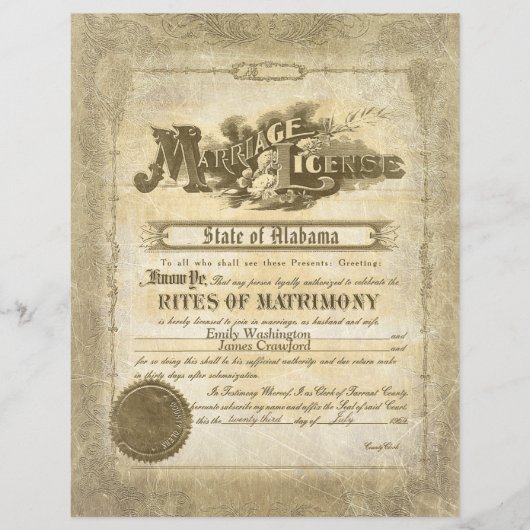 huwelijkscertificaat (Voorkant)