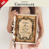 HUWELIJKSCERTIFICAAT  GOTISCHE PAGAN DRUID POSTER