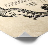 HUWELIJKSCERTIFICAAT  GOTISCHE PAGAN DRUID POSTER (Hoek)