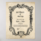 HUWELIJKSCERTIFICAAT  GOTISCHE PAGAN DRUID POSTER (Voorkant)