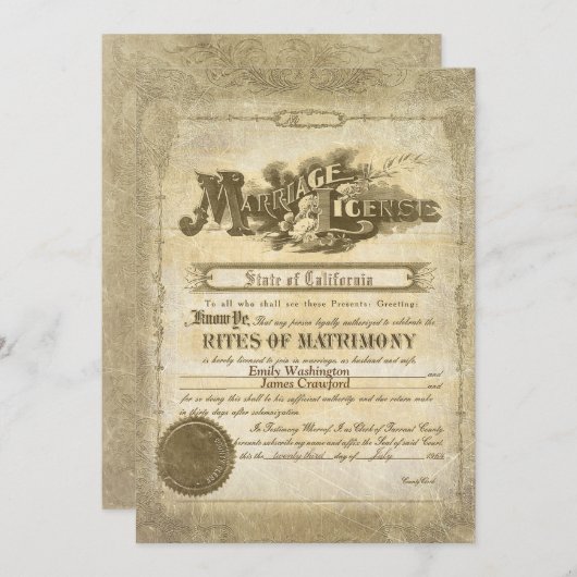  huwelijkscertificaat kaart (Voorkant / Achterkant)