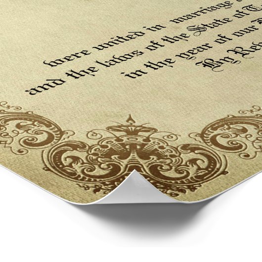  huwelijkscertificaat poster (Hoek)