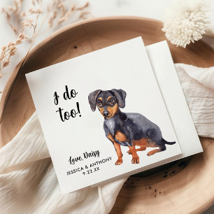 Huwelijkscocktailservetjes voor honden servet