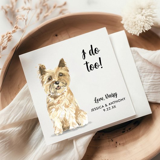 Huwelijkscocktailservetjes voor honden servet