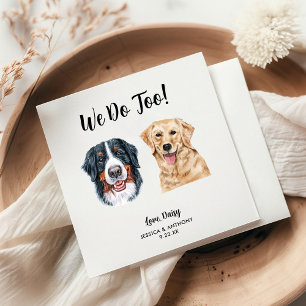 Huwelijkscocktailservetjes voor honden servet