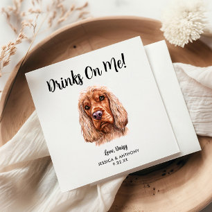 Huwelijkscocktailservetjes voor honden servet