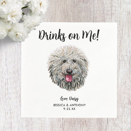 Huwelijkscocktailservetjes voor honden servet