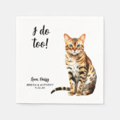 Huwelijkscocktailservetjes voor katten servet (Voorkant)