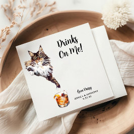 Huwelijkscocktailservetjes voor katten servet