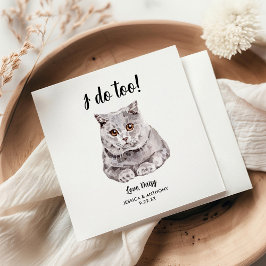 Huwelijkscocktailservetjes voor katten servet
