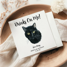Huwelijkscocktailservetjes voor katten servet