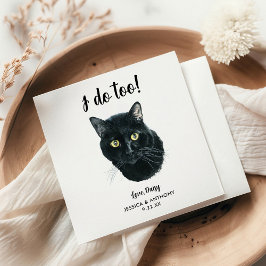 Huwelijkscocktailservetjes voor katten servet