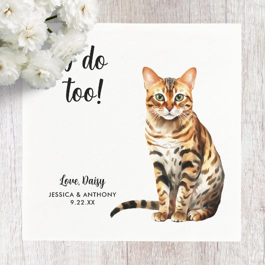 Huwelijkscocktailservetjes voor katten servet
