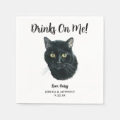 Huwelijkscocktailservetjes voor katten servet (Voorkant)