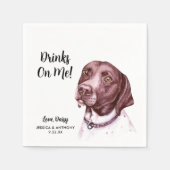 Huwelijkscocktailservetten voor honden servet (Voorkant)