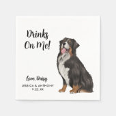 Huwelijkscocktailservetten voor honden servet (Voorkant)