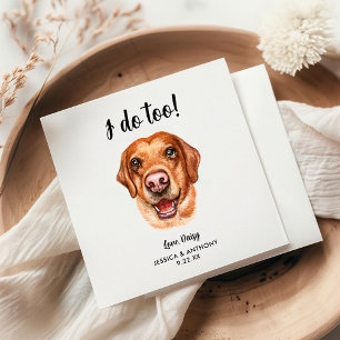 Huwelijkscocktailservetten voor honden servet