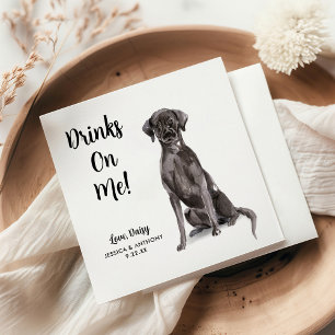 Huwelijkscocktailservetten voor honden servet