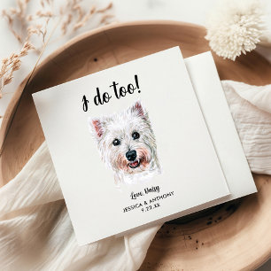 Huwelijkscocktailservetten voor honden servet