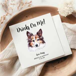 Huwelijkscocktailservetten voor honden servet