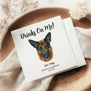 Huwelijkscocktailservetten voor honden servet