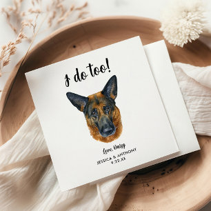 Huwelijkscocktailservetten voor honden servet