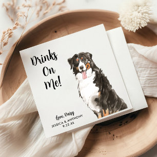 Huwelijkscocktailservetten voor honden  servet