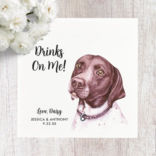 Huwelijkscocktailservetten voor honden servet