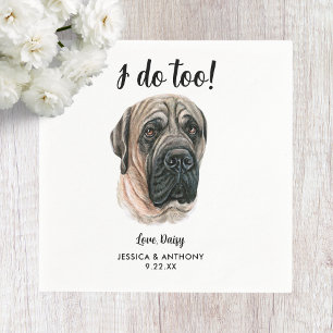 Huwelijkscocktailservetten voor honden servet
