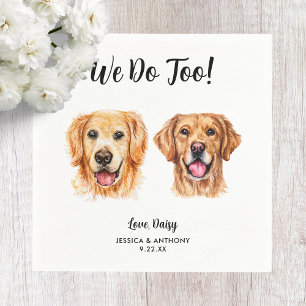 Huwelijkscocktailservetten voor honden servet