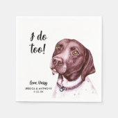 Huwelijkscocktailservetten voor honden  servet (Voorkant)